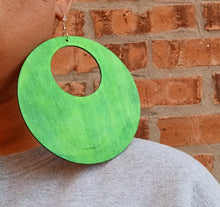 Load image into Gallery viewer, Extra Large Giant Wooden Hoop Earrings
