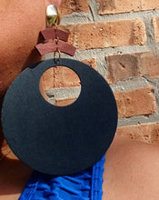 Load image into Gallery viewer, Handmade Natural Wood Extra Large Hoop Earrings, 6 Inch
