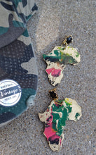 Load image into Gallery viewer, Juneteenth Baseball Cap and matching handpainted earrings pierced ears
