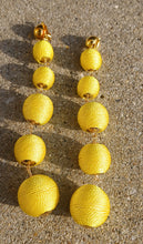 Load image into Gallery viewer, Handmade  Extra large Bright Ball Dangle Clip On Earrings 5 inch
