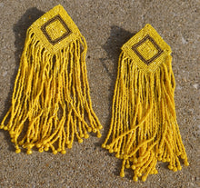 Load image into Gallery viewer, Handmade extra long Boho Beaded Clip On Earrings
