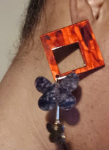 Load image into Gallery viewer, Handmade original design Pop art butterfly Clip On Earrings
