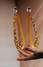 Load image into Gallery viewer, XL Handmade Seed Bead Clip On Earrings
