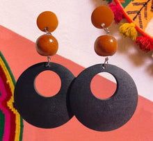 Load image into Gallery viewer, Handmade Natural Hoop Earrings Minimalist (pierced ears)
