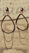 Load image into Gallery viewer, Dark Silver Metal  Chain Clip On Hoop Earrings
