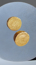Load image into Gallery viewer, Chunky Handmade Wooden Stud Clip On Earrings gold

