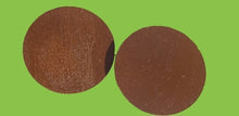 Load image into Gallery viewer, Handmade handpainted large wooden disc minimalist Earrings pierced ears 3 inch brown color
