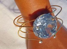 Load image into Gallery viewer, Giant abstract rhinestone cluster bracelet

