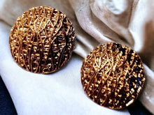 Load image into Gallery viewer, Chunky abstract Gold Stud Clip On Earrings
