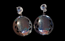 Load image into Gallery viewer, Abstract Modern Clip On Dangle Earrings silver
