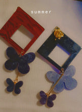 Load image into Gallery viewer, Handmade original design Pop art butterfly Clip On Earrings

