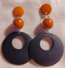 Load image into Gallery viewer, Handmade Natural Hoop Earrings Minimalist (pierced ears)
