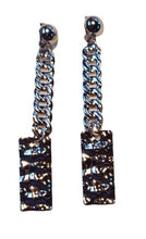 Load image into Gallery viewer, Abstract crinkle Metal Clip On Earrings silver
