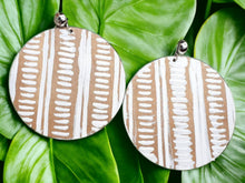 Load image into Gallery viewer, Giant Abstract Handpainted Clip On Earrings 5 inch
