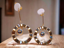 Load image into Gallery viewer, Handmade Acrylic Hoop Clip On Earrings gold
