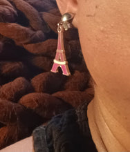 Load image into Gallery viewer, Handmade small  Eiffel Tower Clip On Earrings
