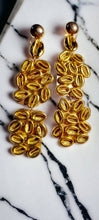 Load image into Gallery viewer, Extra Large Handmade Cowrie Shell  Earrings pierced ears
