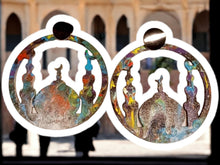 Load image into Gallery viewer, Hand-Painted Wooden Eid Earrings, Lightweight Statement Jewelry
