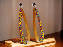 Load image into Gallery viewer, XL Handmade Seed Bead Clip On Earrings
