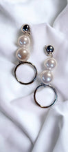 Load image into Gallery viewer, Handmade Faux Pearl  Clip On Earrings silver
