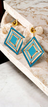 Load image into Gallery viewer, Abstract Metal Design Clip On Dangle Earrings
