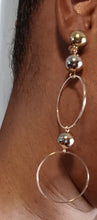 Load image into Gallery viewer, Light minimalist gold Metal Multi Hoop Clip On Earrings handmade
