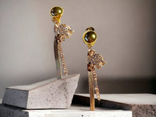 Load image into Gallery viewer, Small Rhinestone  Lucky Elephant Clip On Earrings gold
