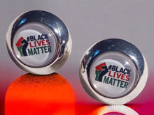 Load image into Gallery viewer, Chunky Handmade black lives matter clip on studs
