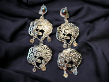 Load image into Gallery viewer, Handmade silver Afrocentric  Clip on Earrings
