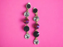 Load image into Gallery viewer, Handmade crystal dangle clip on earrings handmade originals

