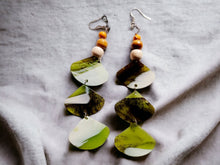 Load image into Gallery viewer, Handmade Acrylic and wood Earrings
