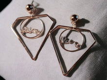 Load image into Gallery viewer, Clip On Love design Diamond Hoop Dangle Earrings silver
