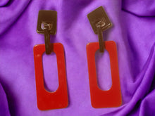 Load image into Gallery viewer, Handmade Acrylic Abstract Hoop Clip On Earrings
