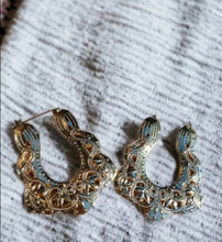 Load image into Gallery viewer, Vintage style Extra Large Bamboo Earrings
