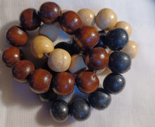 Load image into Gallery viewer, Vintage Chunky Wooden Bracelet of 3

