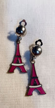 Load image into Gallery viewer, Handmade small  Eiffel Tower Clip On Earrings
