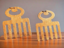 Load image into Gallery viewer, Classic Adinkra Symbol Wooden Earrings

