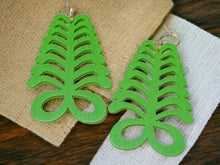 Load image into Gallery viewer, Classic Adinkra Symbol Wooden Earrings green
