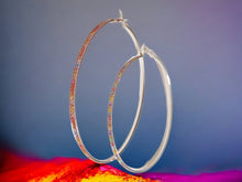 Load image into Gallery viewer, Xl colorful Rhinestone Hoop Earrings pierced ears
