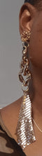 Load image into Gallery viewer, Handmade acrylic and Chain Clip On Earrings 4.5 inch
