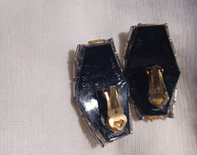 Load image into Gallery viewer, Vintage MJ Hansen Avant Garde Couture Crystal Clip on earrings 1988 super rare
