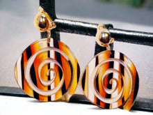 Load image into Gallery viewer, Acrylic Spiral Abstract Earrings pierced ears
