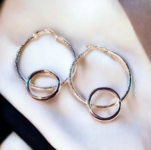 Load image into Gallery viewer, Metal Double Hoop Earrings
