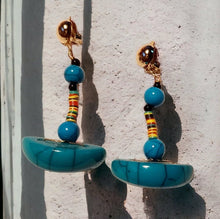 Load image into Gallery viewer, Handmade Clip on Vintage Bead Earrings made in Mali
