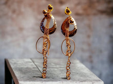 Load image into Gallery viewer, Handmade Large Gold Metal Multi Hoop Clip On Earrings
