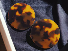Load image into Gallery viewer, Tortoise Acrylic stud clip On Earrings
