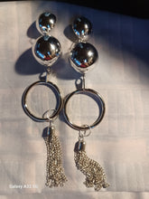 Load image into Gallery viewer, Handmade Couture extra large Clip on Hoop Earrings
