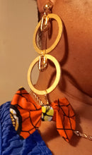 Load image into Gallery viewer, Handmade Ankara Fabric Clip on Earrings
