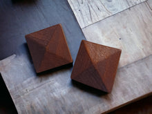 Load image into Gallery viewer, Chunky Wooden Vintage Hand Carved Clip On Earrings

