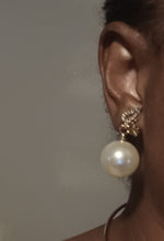 Load image into Gallery viewer, Large Classic Pearl Stud and Necklace Set  Clip On Earrings
